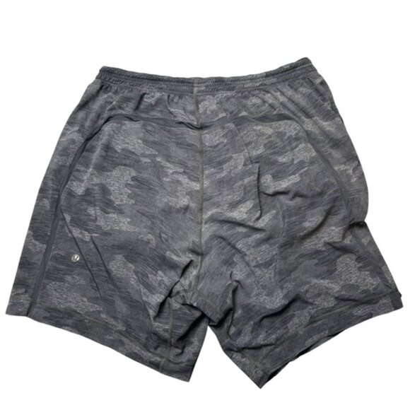 Lululemon Men's Camo Gray Athletic 9'' Inseam Running Shorts Pockets Size XL - Picture 8 of 11